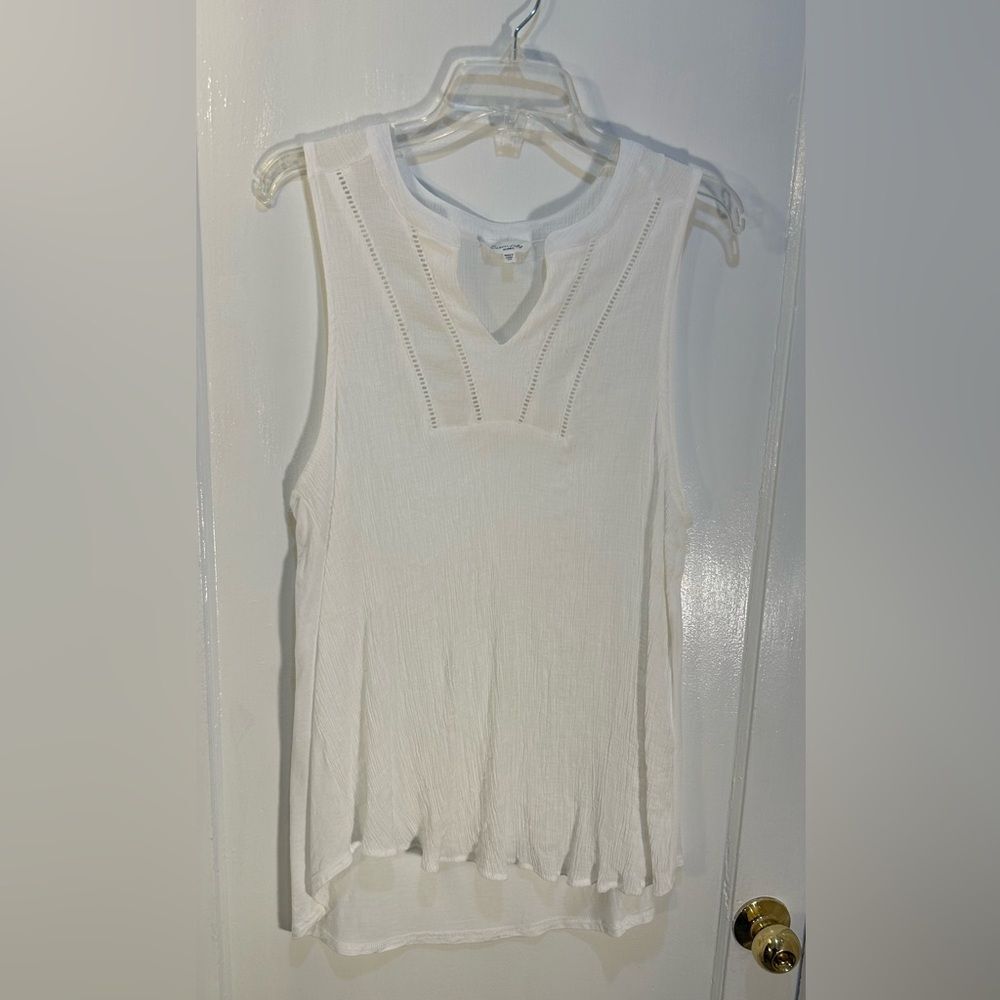 Siren Lily Women’s 3X White Sleeveless Blouse